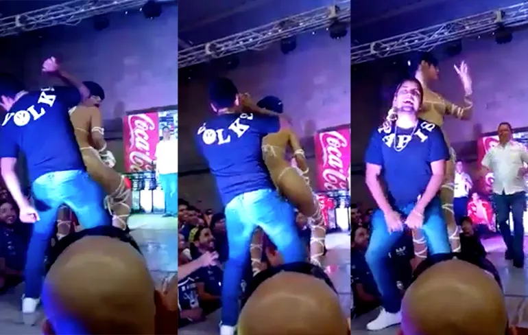 Daarom altijd achter je kijken als je dansje met stripper doet