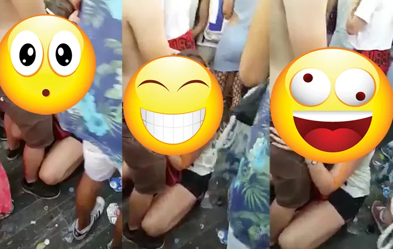 Dame speelt voor stofzuiger op festival!