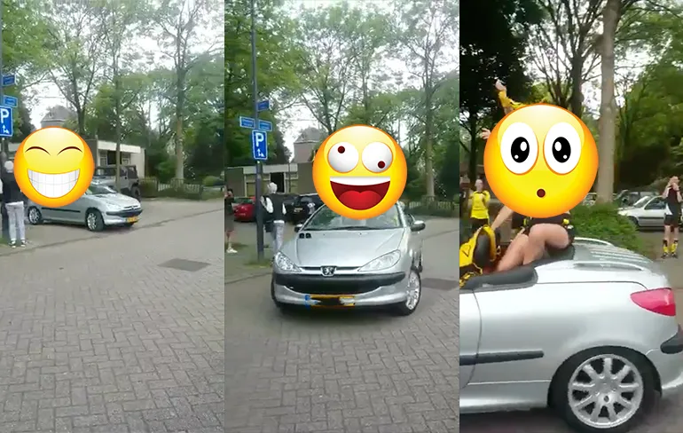 Dames hebben iets te vieren en de straat mag mee genieten!