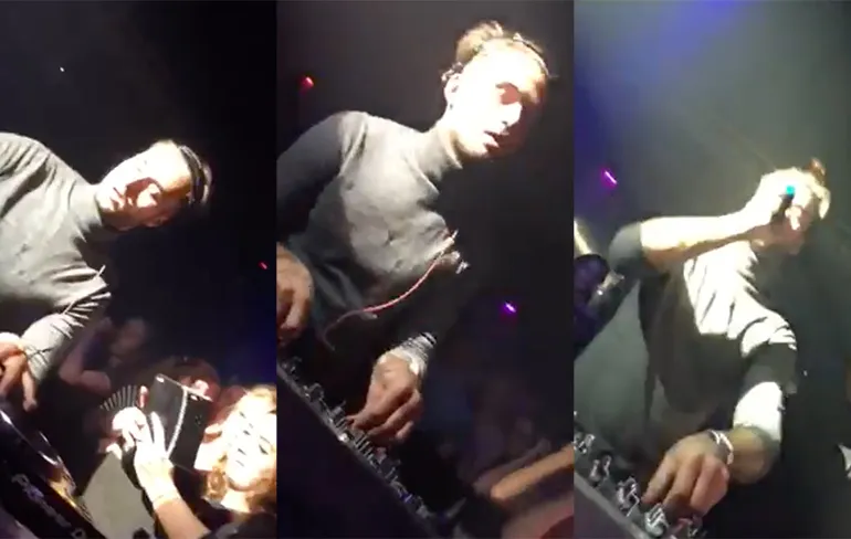 Dave Roelvink spreekt biergooiers podium Lord Nelson toe