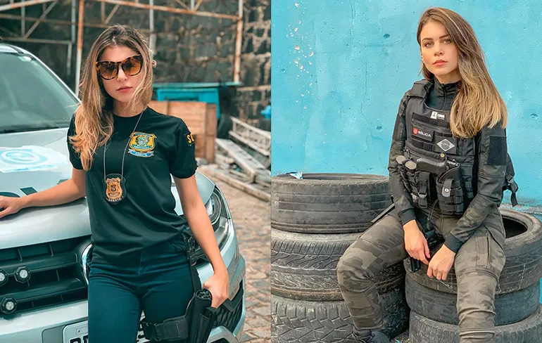 De Braziliaanse agente Gabriela mag ons zeker fouilleren