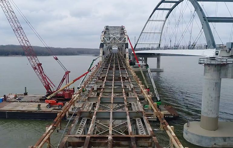 De Lawrence Memorial Bridge is niet meer