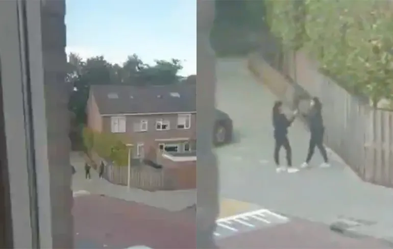 De mensheid is echt kapot: Mooie foto maken bij tuinhek...