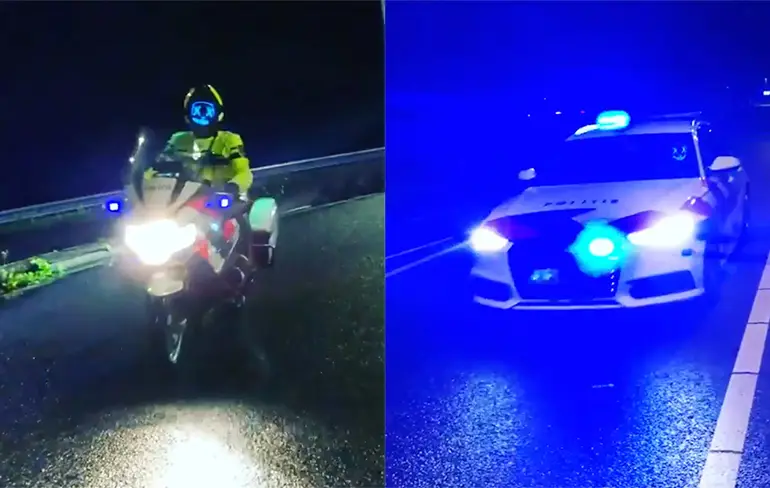 De politie is ook gezellig in stemming voor Halloween