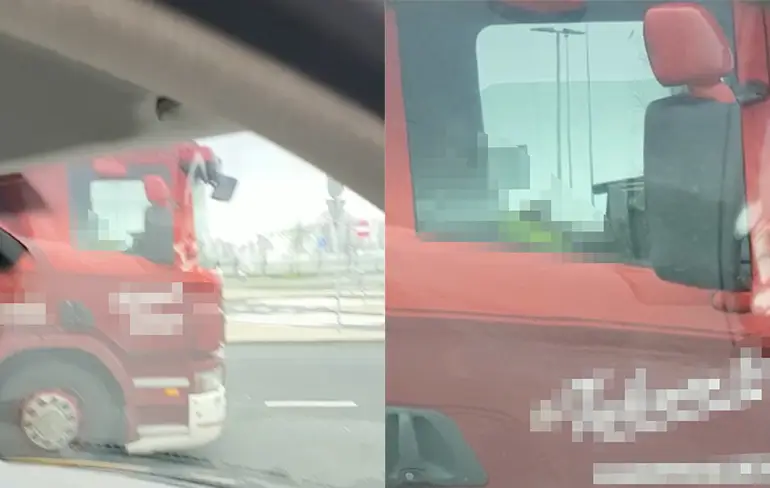 De rukkende trucker bestaat echt en is vastgelegd in actie
