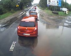 De wegen in Polen zijn ook niet alles...