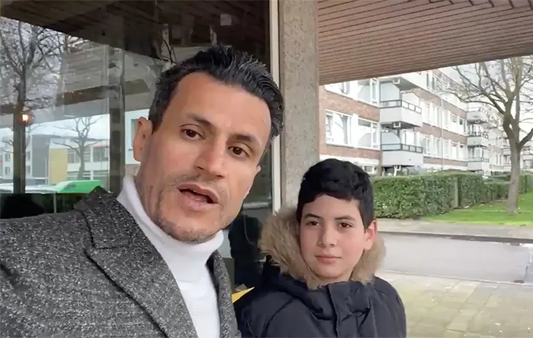 Denk politicus Farid Azarkan probeert een anti Rutte video te maken