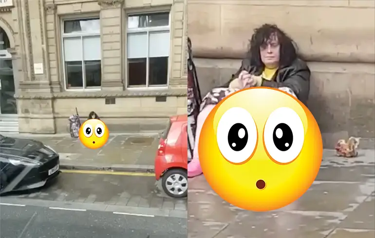 Dingen die je liever nooit had gezien: Vrouw lucht op straat...