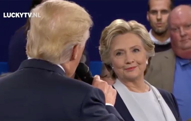 Donald en Hillary doen samen een romantisch duet