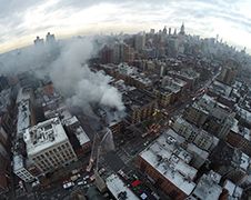 Drone Aftermath video ontploffing panden New York