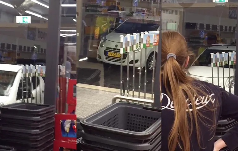 Dronken automobilist in Dongen probeert in de Lidl te parkeren