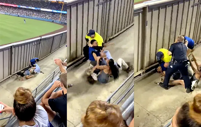 Dronken koppel zorgt voor extra vermaak tijdens honkbal wedstrijd