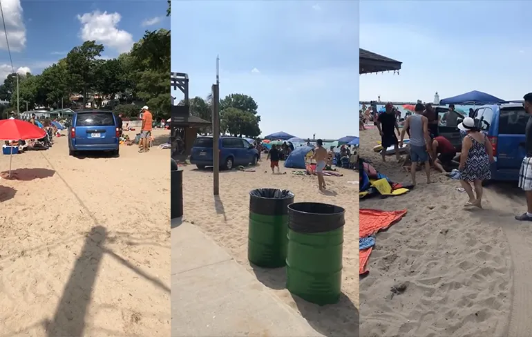 Dronken man wilde met zijn auto kijkje nemen op het strand
