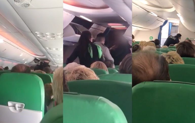Dronken passagier vastgebonden met tiewraps, vliegtuig maakt toch tussenstop