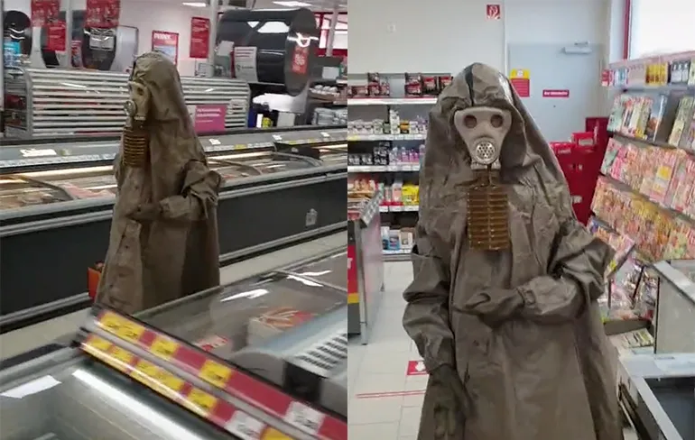 Duitser heeft gasmasker pak op zolder van zijn opa gevonden?