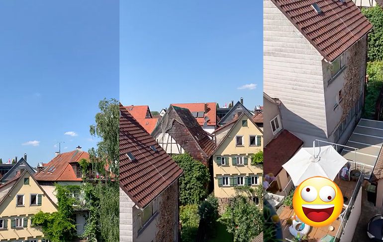 Duitser heeft werkelijk waar mooi uitzicht vanaf zijn dakterras