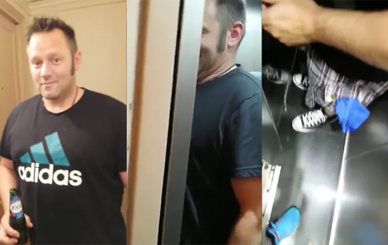 Duitsers hebben een klein beetje moeite met kleine lift in Parijs