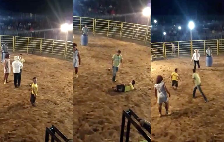 Dwerg-rodeo in Brazilië is nog best een uitdaging