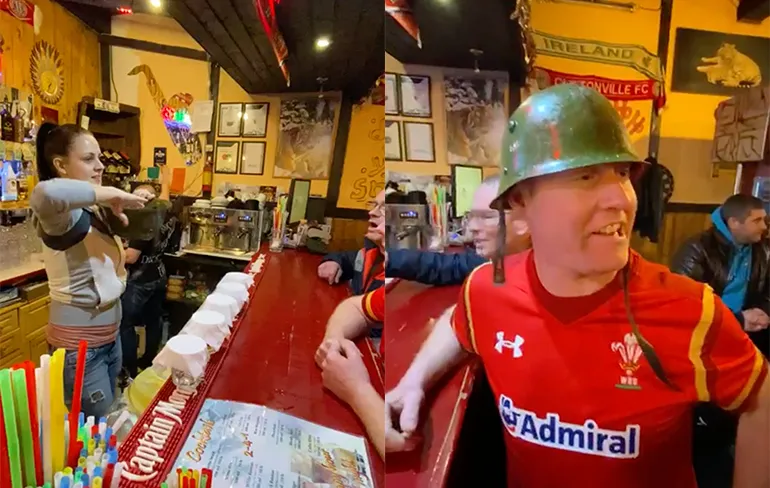 Een speciaal shotje voor de jarige: Helm op en gaan!