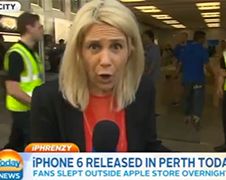 Eerste iPhone 6 koper in Perth laat telefoon vallen