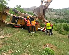 Eh baas, dat met die graafmachine...