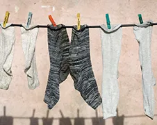 En daarom trek je schone sokken aan!