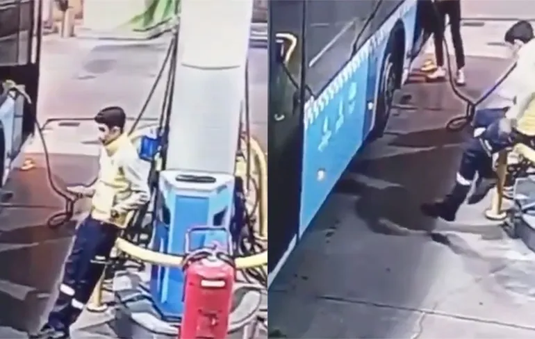 En zo zit je ineens vast ergens op een tankstation