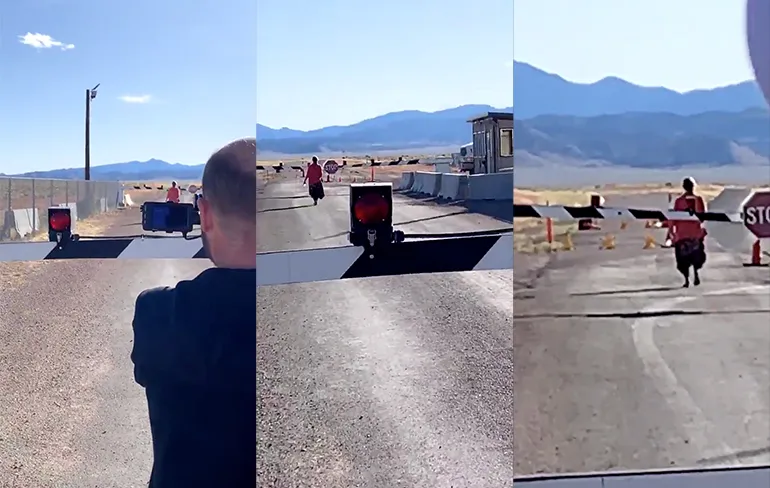 Er was dus een oudere vrouw die echt Area 51 heeft bestormd