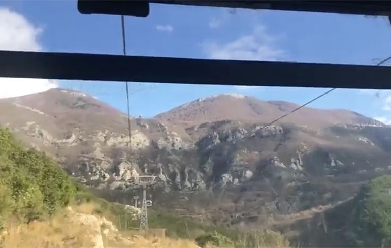 Erg mooi uitzicht vanuit kabelbaan op berg Dajt in Albanië