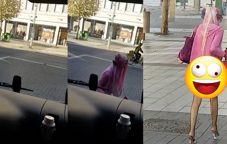 Even snel in je werkkleding nog wat boodschappen doen...