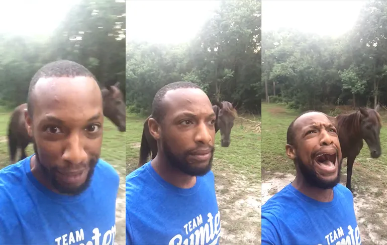 Ezel en man doen samen duet uit The Lion King