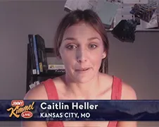 Falend Twerk meisje in show Jimmy Kimmel