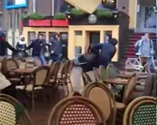 Fans Olympique Marseille houden huis in binnenstad Groningen