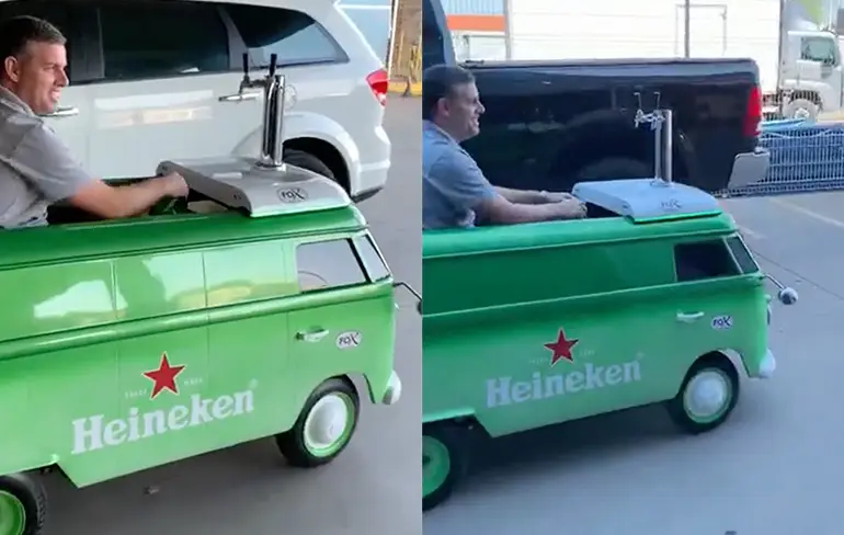 Feestjes nog completer met mini VW busje als rijdende tap