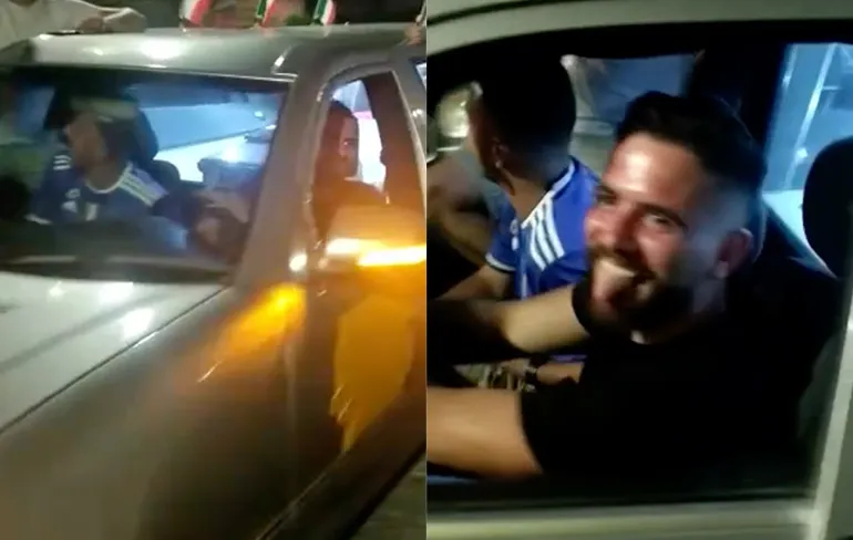 Feestvierende Italianen rijden Engeland naar laatste rustplaats