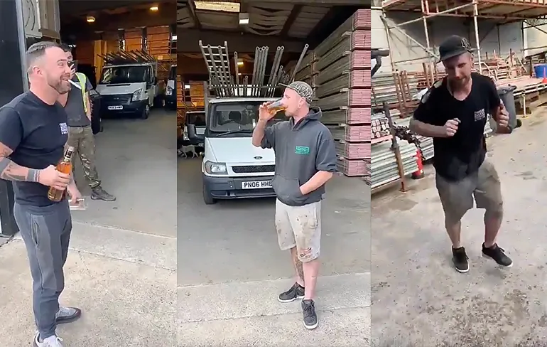 Flesje Schotse whisky naar binnen tikken is toch best zwaar