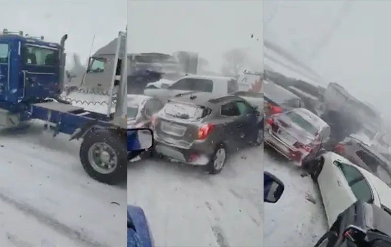 Flinke kettingbotsing op de I-70 in de buurt van Kansas City