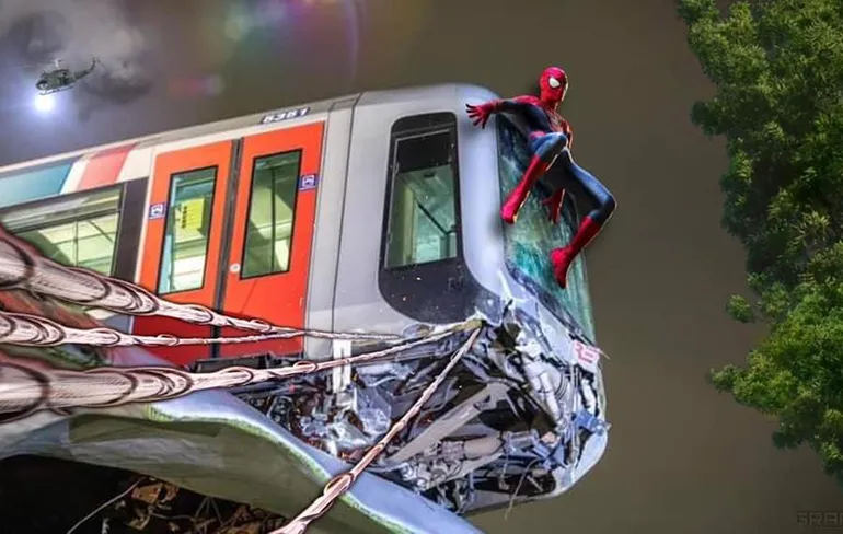Gaan al een paar hilarische inhakers van de metro uit Spijkenisse rond
