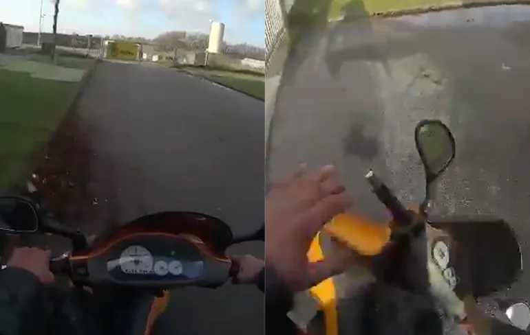 Gang is alles, remmen is angst, ook op een Gilera Runner 180cc