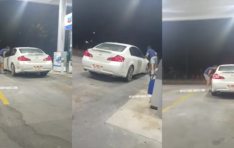 Gast buitengesloten uit auto door vriendin, die kijkje neemt in zijn telefoon