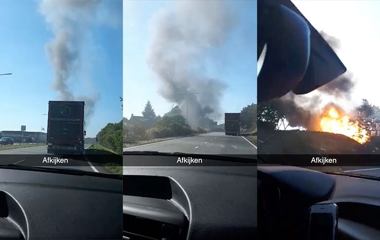 Gasten filmen explosie tijdens grote brand gasbedrijf in Bergen op Zoom
