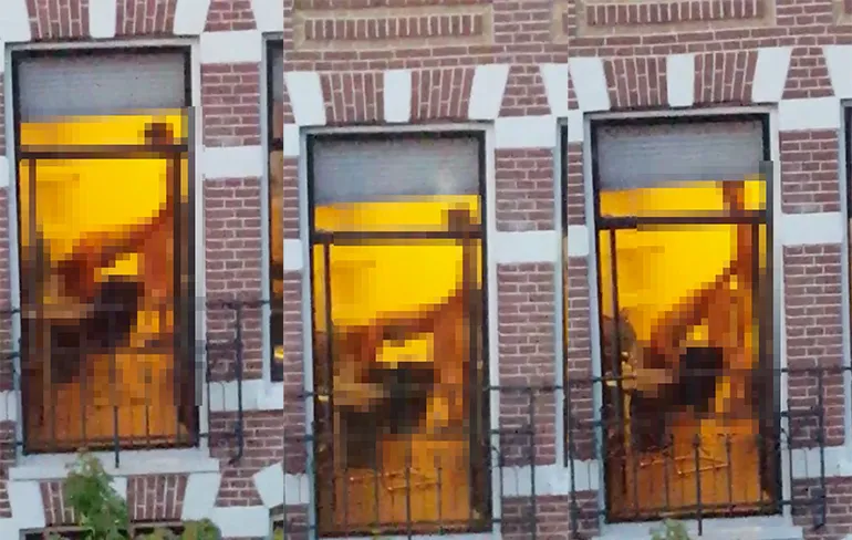 Gasten van verjaardag in Amsterdam getrakteerd op showtje overburen...