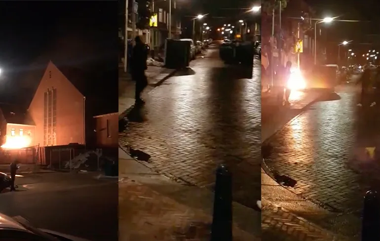 Geen vreugdevuur in Duindorp, bewoners maken dorp kapot