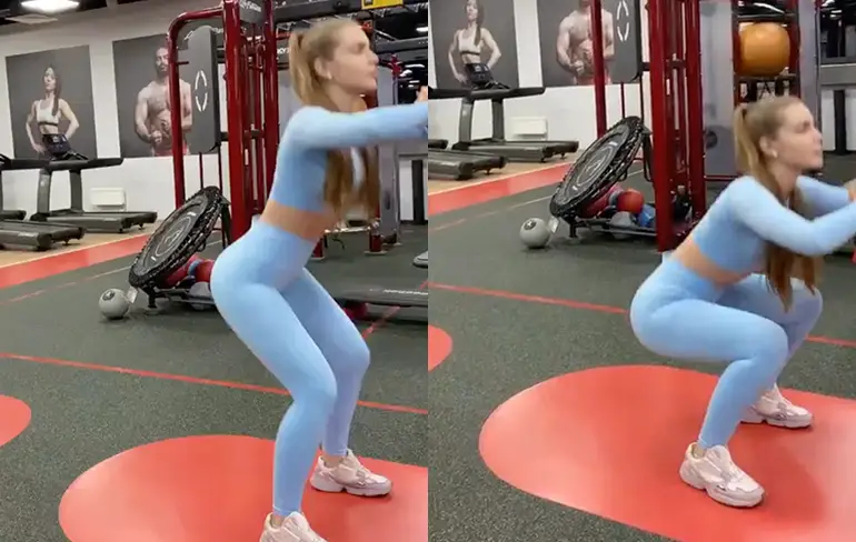 Geintje die je met squattende dames uit kunt halen in de sportschool