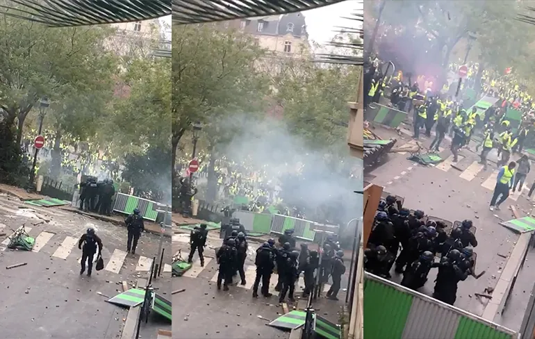 Gele hesjes veranderen Parijs in Warzone Galore