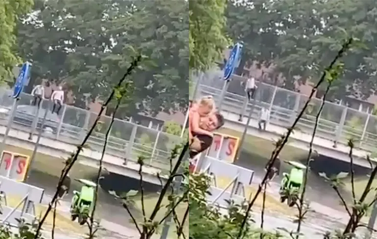 Geruchten gaan dat dit ooit een fietspad was in Helmond aan Zee