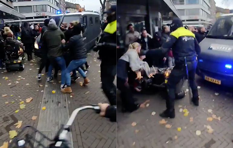 Gezellig kinderfeestje: Vrouw in scootmobiel omver gereden tijdens KOZP protest Venlo