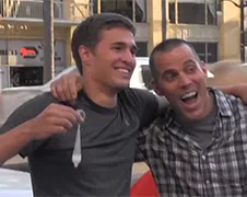 Gezellig op de foto met Steve-O