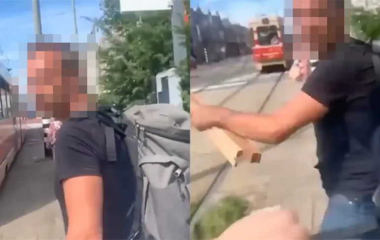 Gezelligheid in Den Haag: Racistische man wil duidelijk maken dat mondkapje verplicht is