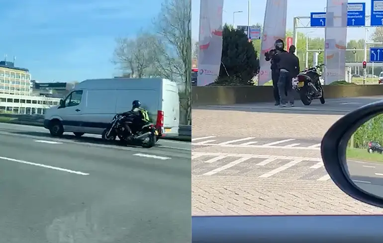 Gezelligheid op de A20 eindigt met matten bij benzinestation